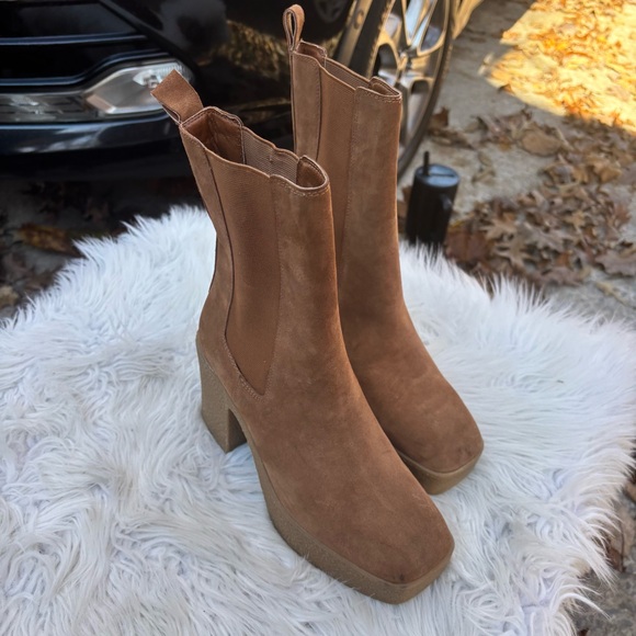 Chinese Laundry Stylish Tan Ankle Boots for Women Size 8 - Picture 4 of 6